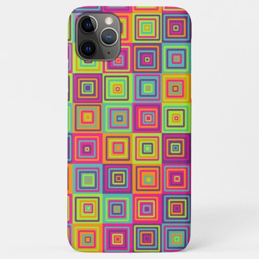 カラフルな幾何学スクエア Case-Mate iPhoneケース (裏面)