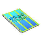 カラフルな幾何学スペクトルデザイン ノートブック (右側)