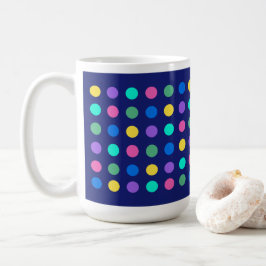 カラフルな幾何学ドット ドリンクウェア デザイン - コーヒーマグカップ