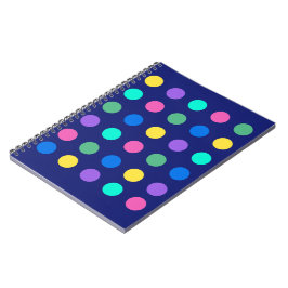 カラフルな幾何学ドット ノートブック