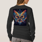 カラフルな幾何学フクロウの顔 Tシャツ (裏面)