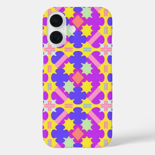 カラフルな幾何学抽象デザイン Case-Mate iPhoneケース (裏面)