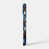 カラフルな幾何学抽象パターン iPhone 15ケース (左側面)