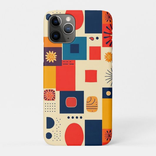 カラフルな幾何学模様のエブリデイグリップ Case-Mate iPhoneケース (裏)