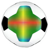 カラフルな幾何学模様のサッカーボール サッカーボール (回転)