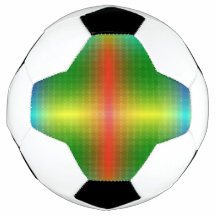 カラフルな幾何学模様のサッカーボール