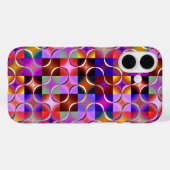 カラフルな幾何学模様のスクエア Case-Mate iPhoneケース (裏面 (横))