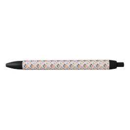 カラフルな幾何学模様のスタイリッシュなペン 黒ボールペン
