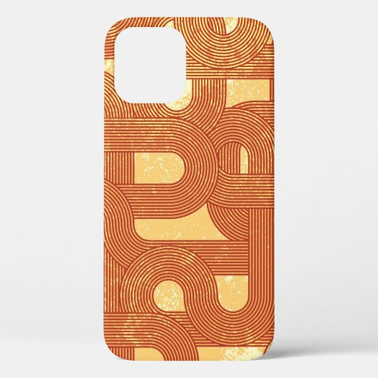 カラフルな幾何学模様のビンテージ抽象画 Case-Mate iPhoneケース (裏面)