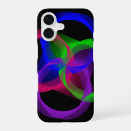 カラフルな幾何学模様のブレンド iPhone 16 カバー