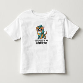 カラフルな幾何学模様の犬 トドラーTシャツ