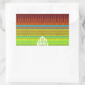 カラフルな幾何学模様アートプリント 長方形シール (バッグ)