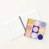 カラフルな幾何学模様 パターン ピンク ブルー イエロー ノートブック (内部)