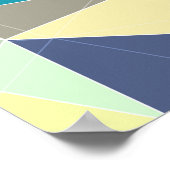 カラフルな幾何学模様、三角形の背景、 ポスター (角)