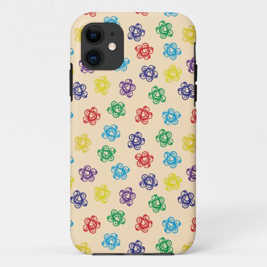 カラフルな幾何学渦巻き円形のiPhoneケース Case-Mate iPhoneケース (裏面)