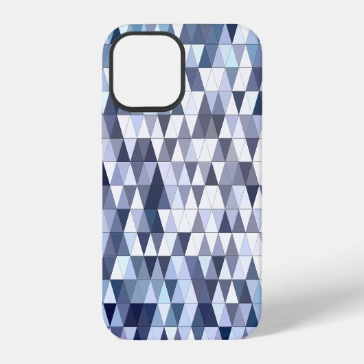 カラフルな幾何学的な三角形のモザイク: 抽象的な背景 iPhoneケース (裏面)