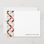 カラフルな幾何学的パターンありがとうご注意カード 招待状 (正面)