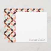 カラフルな幾何学的パターンありがとうご注意カード 招待状 (正面/裏面)