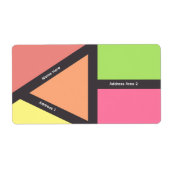 カラフルな幾何学的ラベル ラベル (正面)