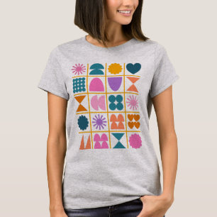 カラフルな幾何学的図形のシンプルなモダンデザイン Tシャツ