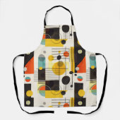 カラフルな幾何学的形状の構成 エプロン (正面)