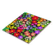 カラフルな庭によってはタイルが開花します タイル (側面)