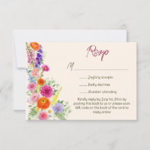 カラフルな庭の花 ウェディングサイトQRコード