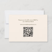 カラフルな庭の花 ウェディングサイトQRコード 出欠カード (裏面)
