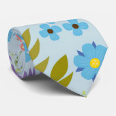カラフルな庭の花 ワイルドフラワー 春の草原 ネクタイ (ロール)