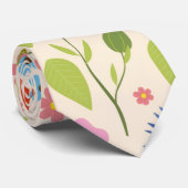 カラフルな庭の花 ワイルドフラワー 春の草原 ネクタイ (ロール)