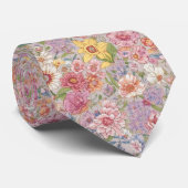 カラフルな庭の花 野花 春の牧草地 ネクタイ (ロール)