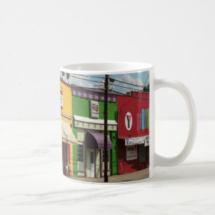 カラフルな建物のマグ コーヒーマグカップ