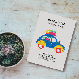 カラフルな引越しの案内カード 案内状