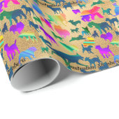 カラフルな影犬 ラッピングペーパー (ロールコーナー)