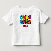 カラフルな従兄弟クルーの家族再会 トドラーTシャツ (正面)