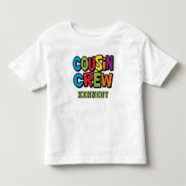 カラフルな従兄弟クルーの家族再会 トドラーTシャツ