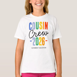 カラフルな従兄弟クルー家族旅行 Tシャツ