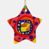 カラフルな心のオーナメント セラミックオーナメント (右)