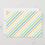 カラフルな応援は平らなカード感謝していしています サンキューカード (裏面)