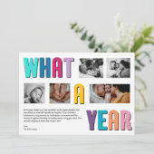 カラフルな思い出のホリデー フォト カード (スタンド正面)