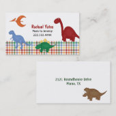 カラフルな恐竜のお母さんカード コーリングカード (正面/裏面)