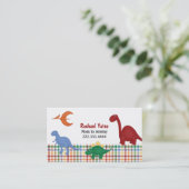 カラフルな恐竜のお母さんカード コーリングカード (スタンド正面)