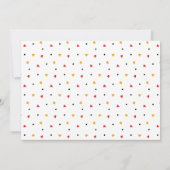 カラフルな恐竜のダイナマイト誕生日パーティー 招待状 (裏面)