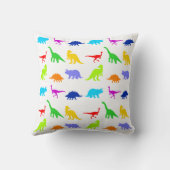 カラフルな恐竜のパーソナライズな装飾用クッション クッション (裏面)