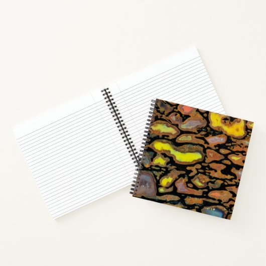 カラフルな恐竜の化石 ノートブック (内部)