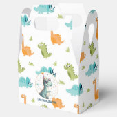 カラフルな恐竜の誕生日パーティー フェイバーボックス (オープン)