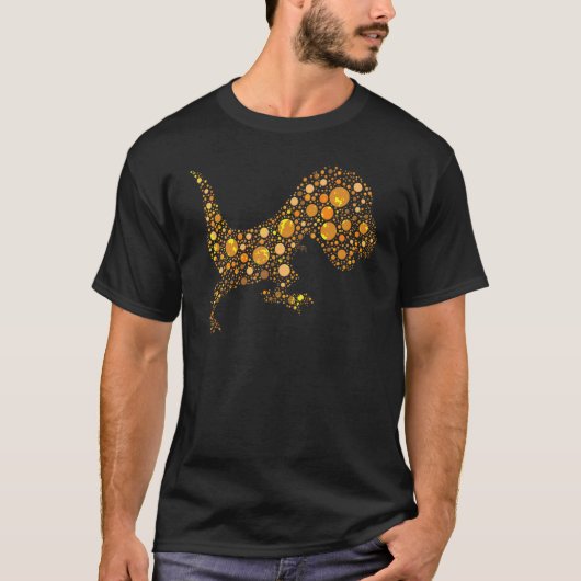 カラフルな恐竜の9月の国際的なパターン Tシャツ (正面)