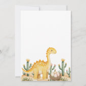 カラフルな恐竜の9歳誕生日パーティー 招待状 (裏面)