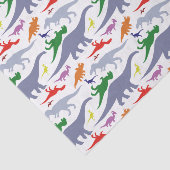 カラフルな恐竜パターン(ライト) 薄葉紙 (詳細)