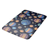 カラフルな惑星と宇宙の星々 バスマット (アングル)
